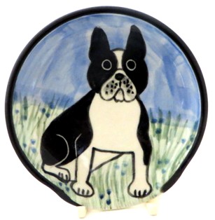 French BullDog Black and White -Deluxe Spoon Rest